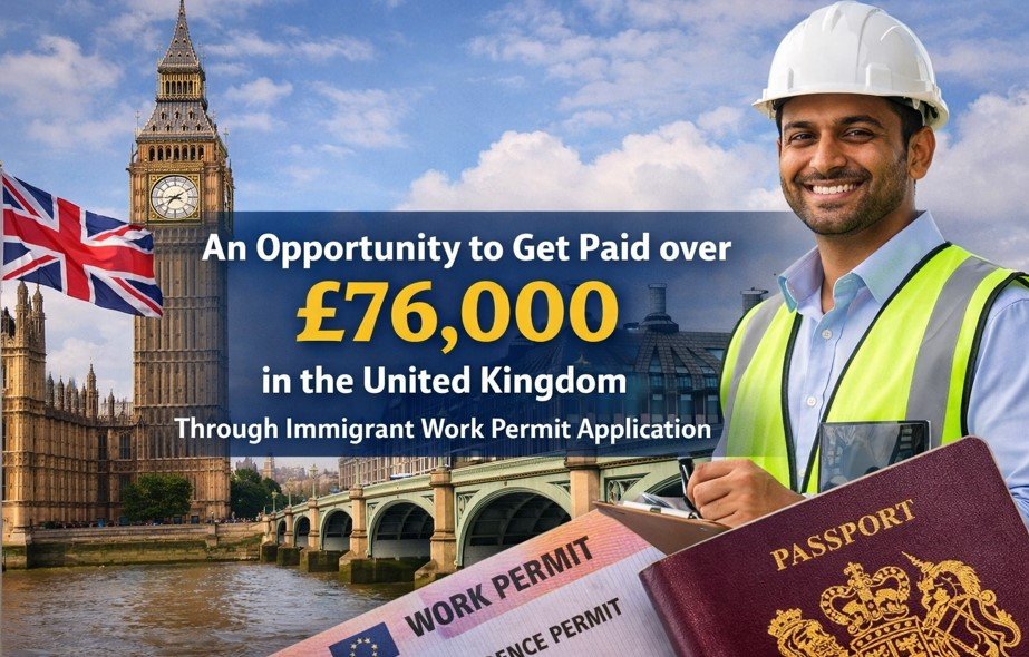 An Opportunity to Get Paid over £76,000 in the UK Through Immigrant Work Permit Application
